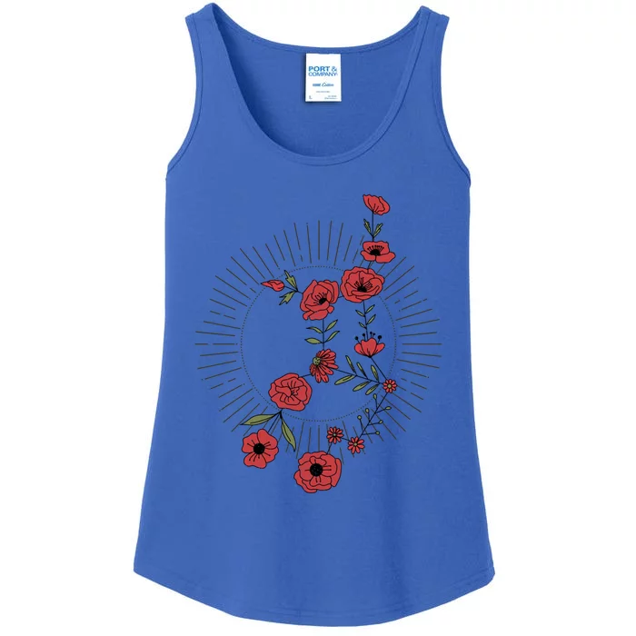 Virgo Zodiac Sign Planet Mercury Floral Stars Cute Gift Ladies Essential Tank