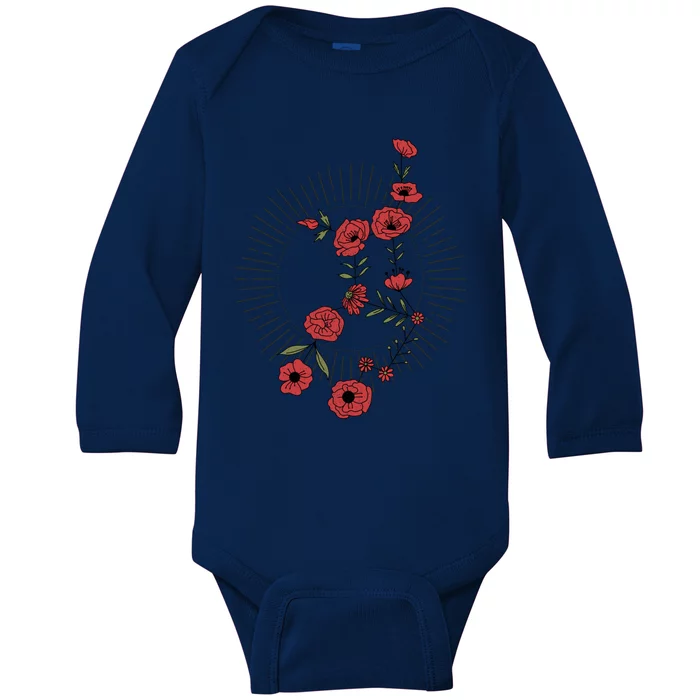 Virgo Zodiac Sign Planet Mercury Floral Stars Cute Gift Baby Long Sleeve Bodysuit