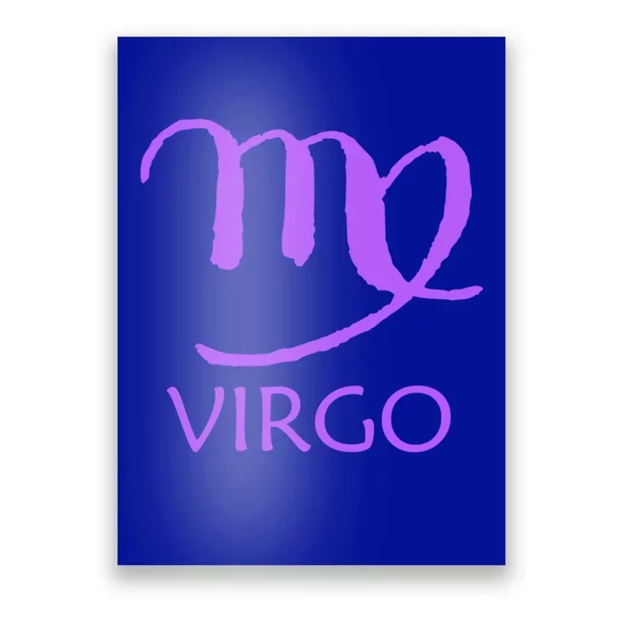 Virgo Zodiac Sign Purple August September Birthday Gift Poster