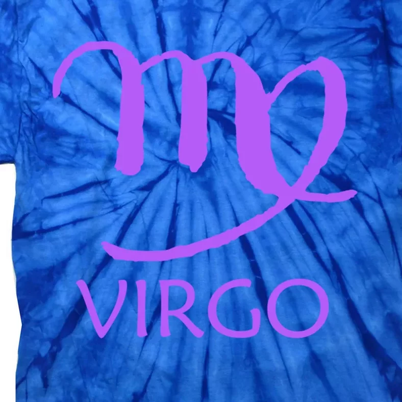 Virgo Zodiac Sign Purple August September Birthday Gift Tie-Dye T-Shirt