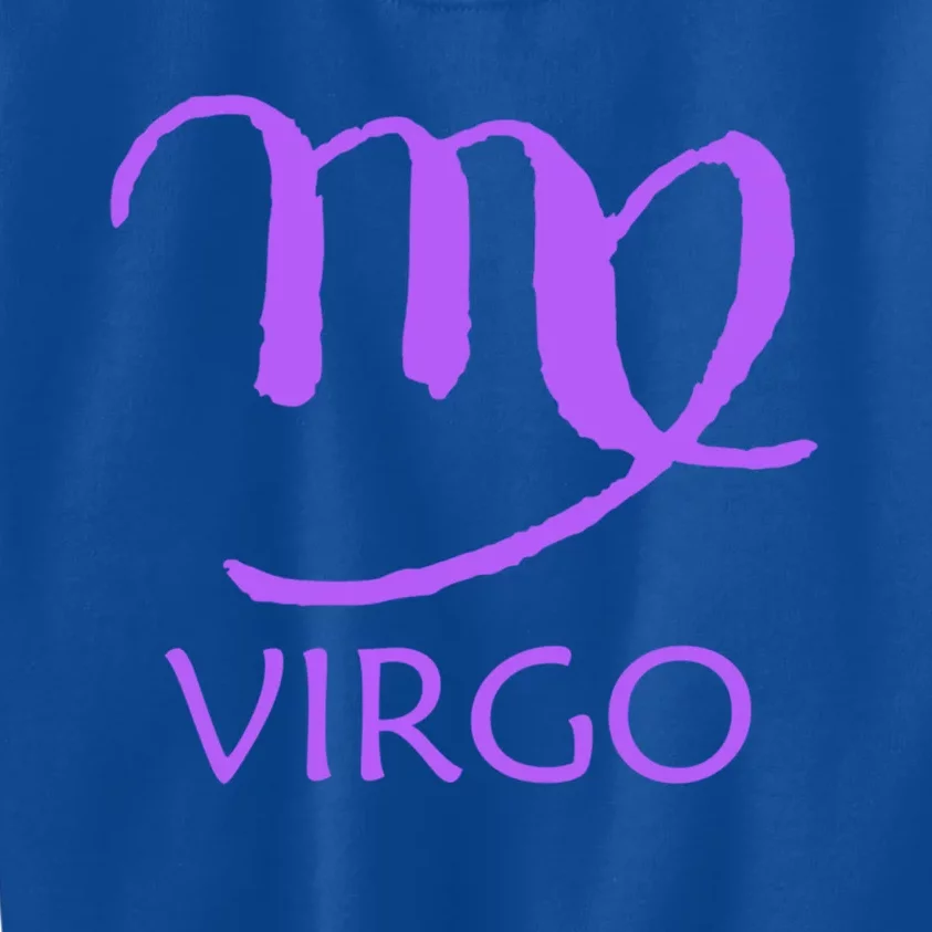 Virgo Zodiac Sign Purple August September Birthday Gift Kids Sweatshirt