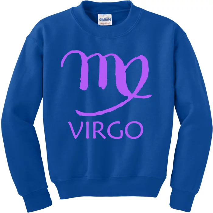 Virgo Zodiac Sign Purple August September Birthday Gift Kids Sweatshirt