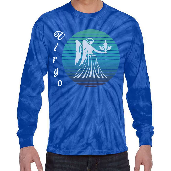 Virgo Zodiac Sign Gift Tie-Dye Long Sleeve Shirt