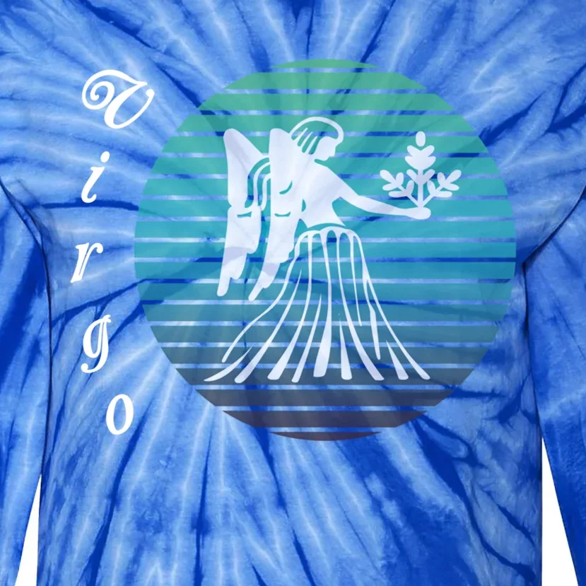 Virgo Zodiac Sign Gift Tie-Dye Long Sleeve Shirt