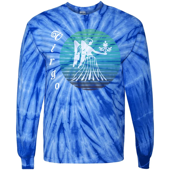 Virgo Zodiac Sign Gift Tie-Dye Long Sleeve Shirt