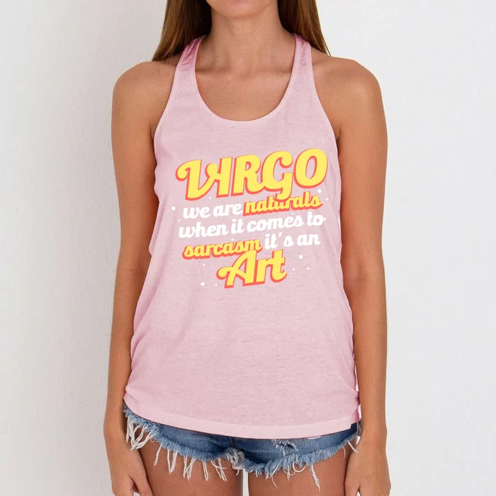 Virgo Zodiac Sign Traits Facts Astrology Funny Horoscope Gift Women's Knotted Racerback Tank