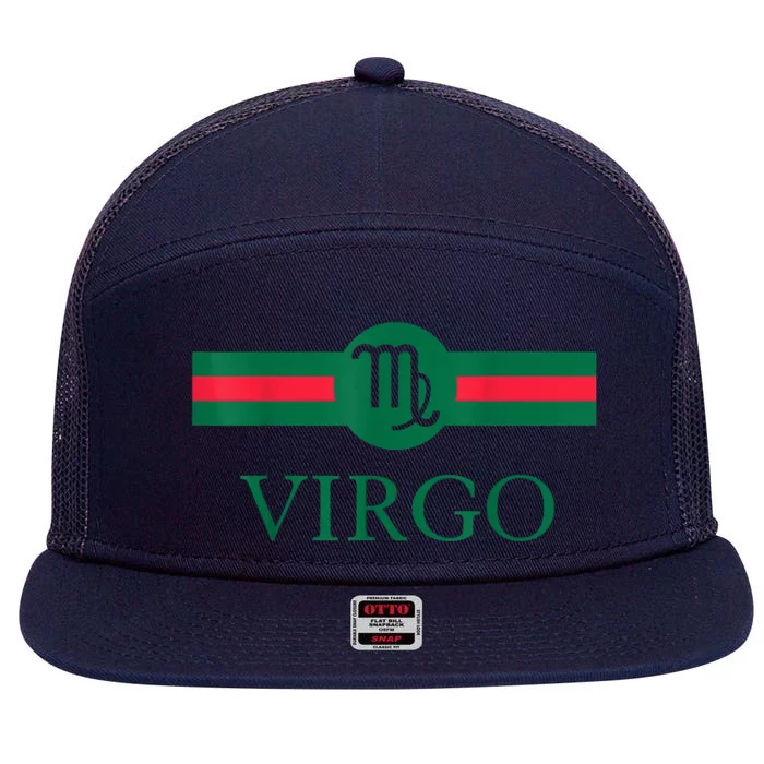 Virgo Zodiac Sign Birthday Funny 7 Panel Mesh Trucker Snapback Hat