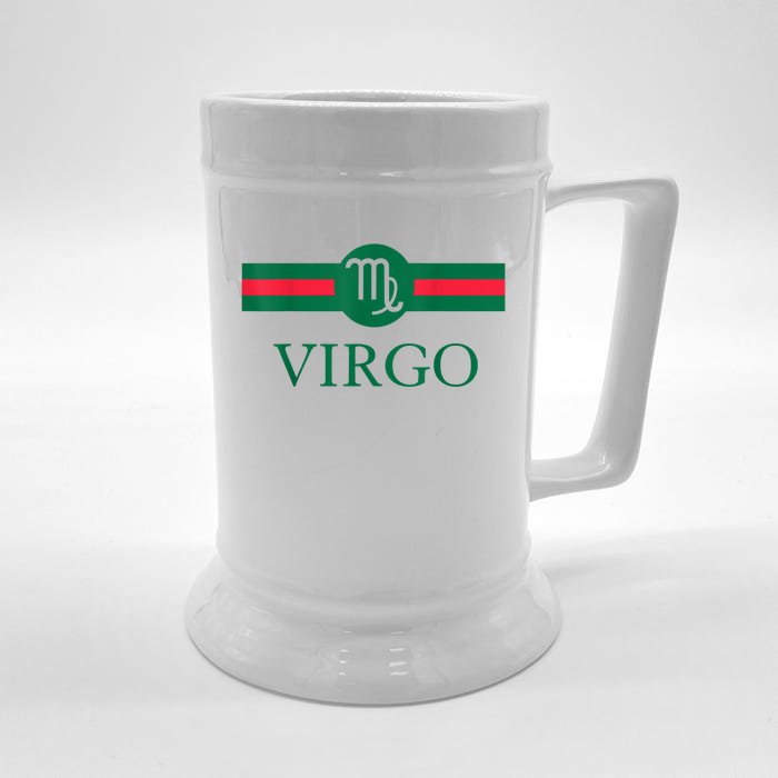 Virgo Zodiac Sign Birthday Funny Front & Back Beer Stein