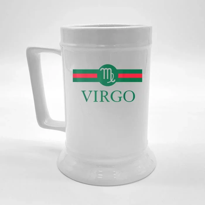 Virgo Zodiac Sign Birthday Funny Front & Back Beer Stein