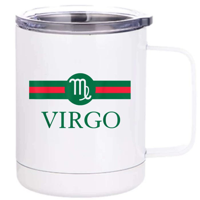 Virgo Zodiac Sign Birthday Funny Front & Back 12oz Stainless Steel Tumbler Cup