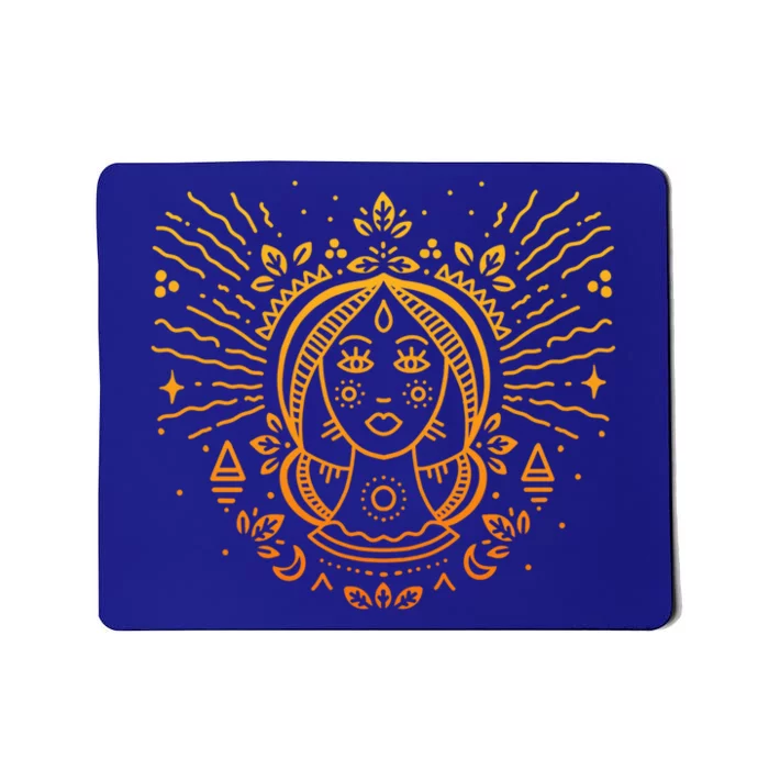 Virgo Zodiac Sign And Astrology Art / Yellow Handdrawn Virgo Gift Mousepad