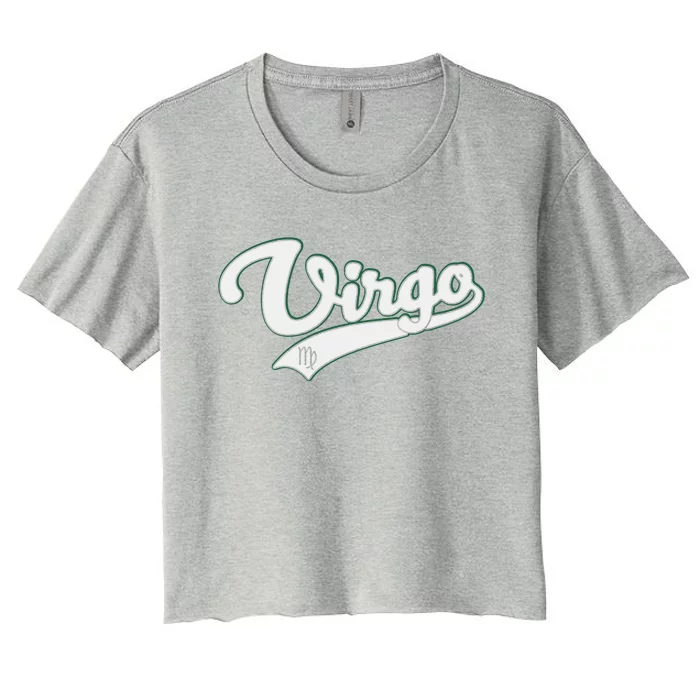 Virgo Zodiac Sign Astrology September Birthday Retro Cool Gift Women's Crop Top Tee