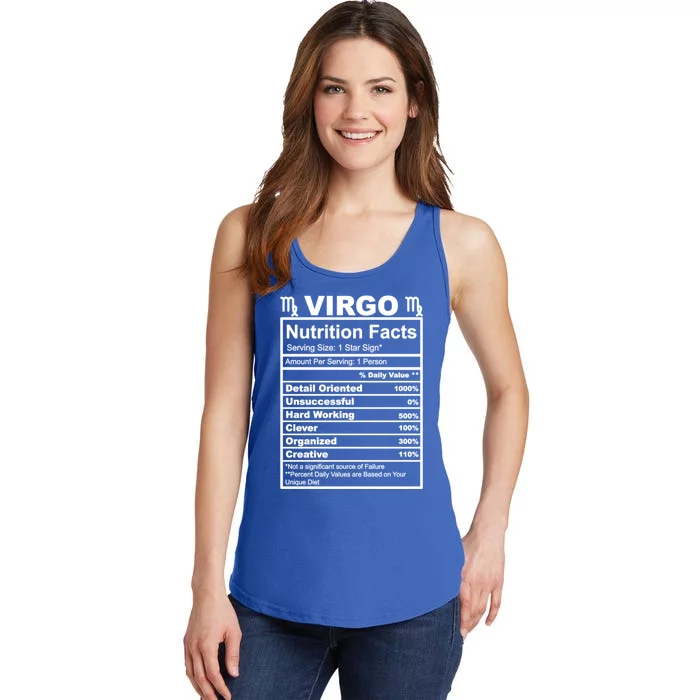 Virgo Zodiac Sign Nutrition Facts Cool Gift Ladies Essential Tank