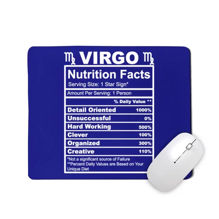 Virgo Zodiac Sign Nutrition Facts Cool Gift Mousepad