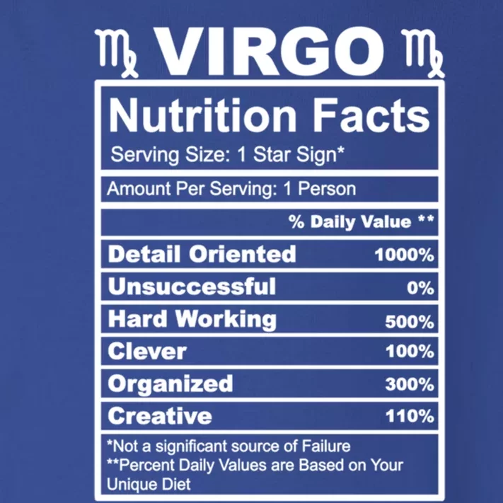 Virgo Zodiac Sign Nutrition Facts Cool Gift Toddler Long Sleeve Shirt