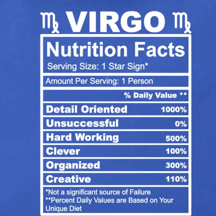 Virgo Zodiac Sign Nutrition Facts Cool Gift Zip Tote Bag