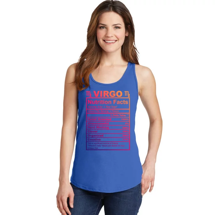 Virgo Zodiac Sign Nutrition Facts Cool Gift Ladies Essential Tank