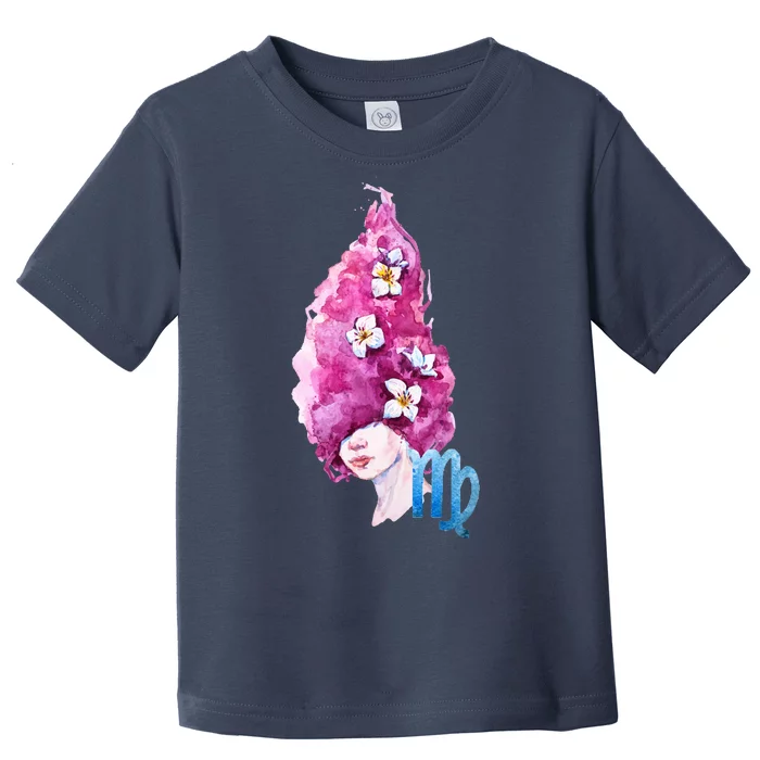 Virgo Zodiac Sign Watercolor Illustration Toddler T-Shirt