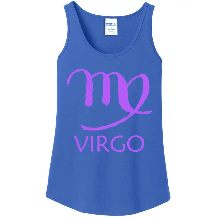 Virgo Zodiac Sign Purple August September Birthday Gift Ladies Essential Tank