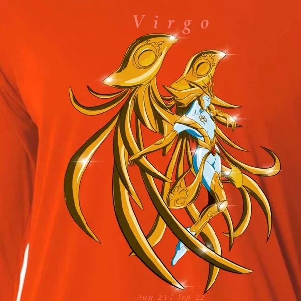 Virgo Zodiac Sign Symbol Goddess Gift Cooling Performance Long Sleeve Crew