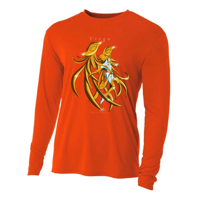 Virgo Zodiac Sign Symbol Goddess Gift Cooling Performance Long Sleeve Crew