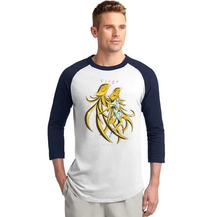 Virgo Zodiac Sign Symbol Goddess Gift Baseball Sleeve Shirt