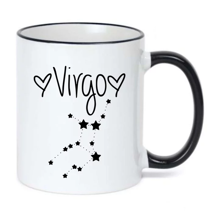 Virgo Zodiac Sign Horoscope Stars August September Birthday Black Color Changing Mug