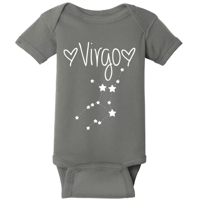 Virgo Zodiac Sign Horoscope Stars August September Birthday Baby Bodysuit