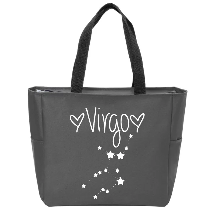 Virgo Zodiac Sign Horoscope Stars August September Birthday Zip Tote Bag