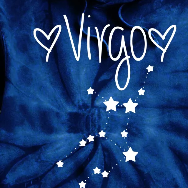 Virgo Zodiac Sign Horoscope Stars August September Birthday Tie Dye Hoodie