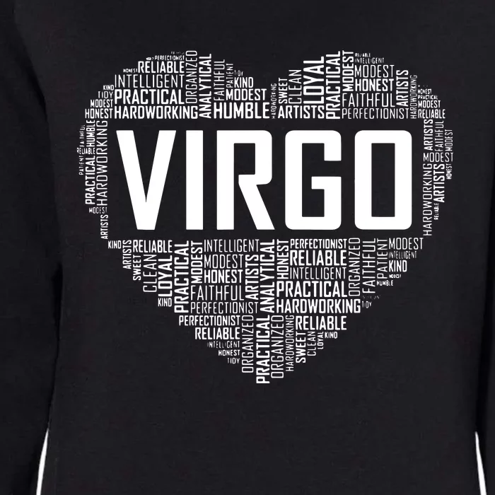 Virgo Zodiac Traits Horoscope Astrology Sign Gift Heart Womens California Wash Sweatshirt