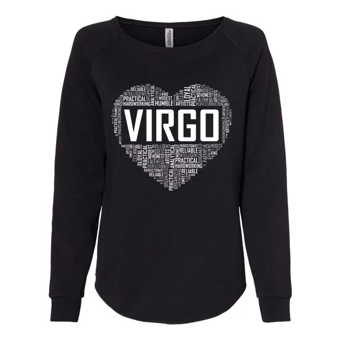 Virgo Zodiac Traits Horoscope Astrology Sign Gift Heart Womens California Wash Sweatshirt