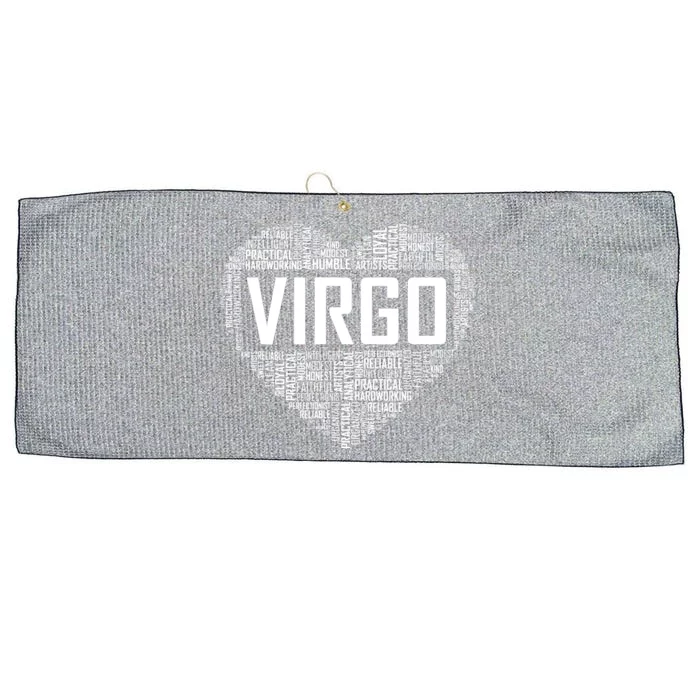 Virgo Zodiac Traits Horoscope Astrology Sign Gift Heart Large Microfiber Waffle Golf Towel