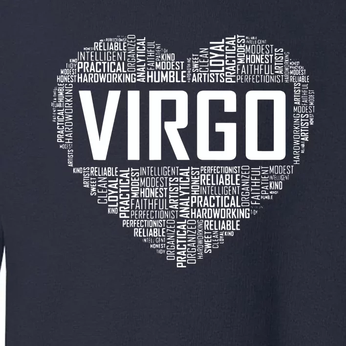 Virgo Zodiac Traits Horoscope Astrology Sign Gift Heart Toddler Sweatshirt