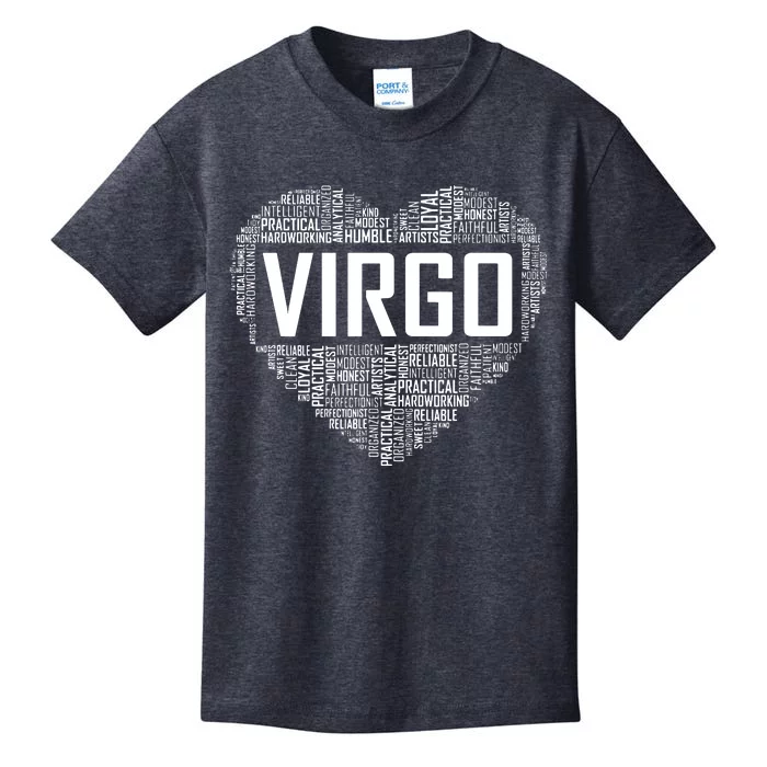 Virgo Zodiac Traits Horoscope Astrology Sign Gift Heart Kids T-Shirt