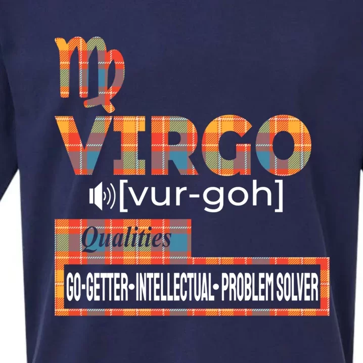 Virgo Zodiac Traits Qualities Funny Gift Sueded Cloud Jersey T-Shirt