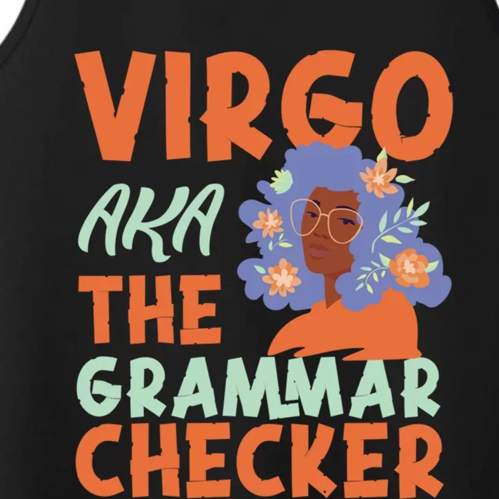 Virgo Zodiac: Virgo Aka The Grammar Checker Cool Gift Performance Tank