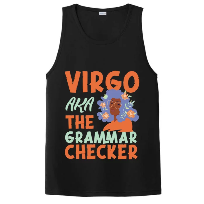 Virgo Zodiac: Virgo Aka The Grammar Checker Cool Gift Performance Tank