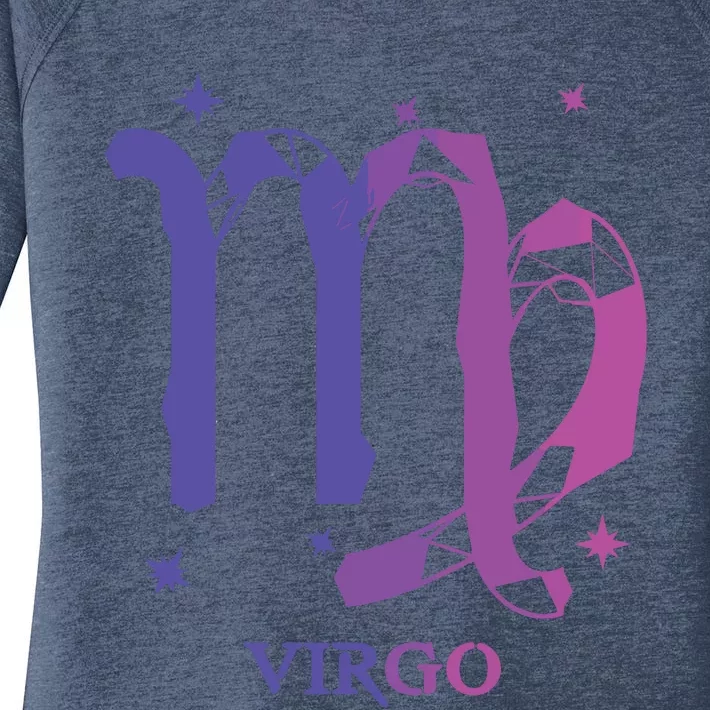 Virgo Zodiac Women's Perfect Tri Tunic Long Sleeve Shirt