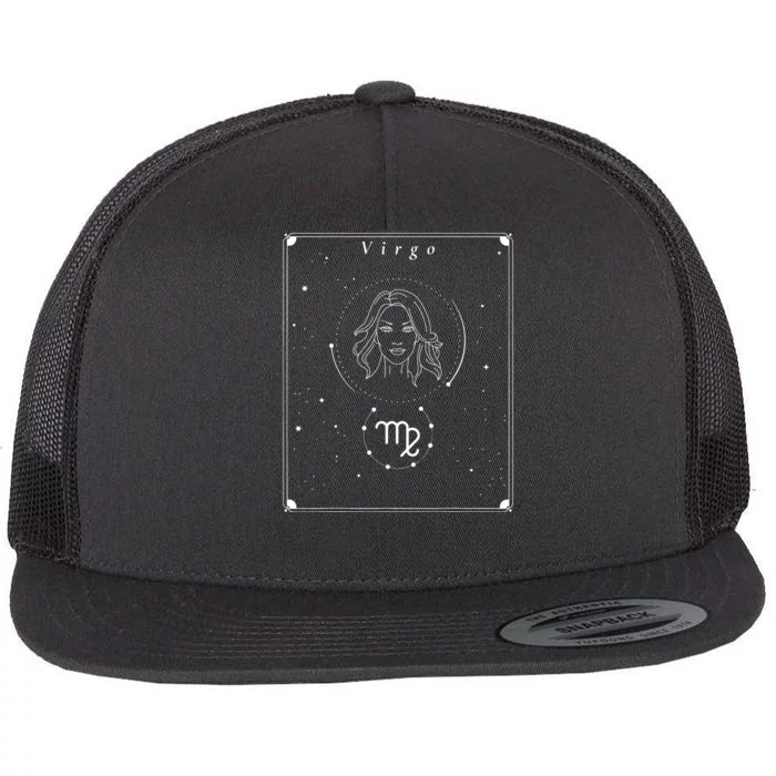 Virgo Zodiac Flat Bill Trucker Hat