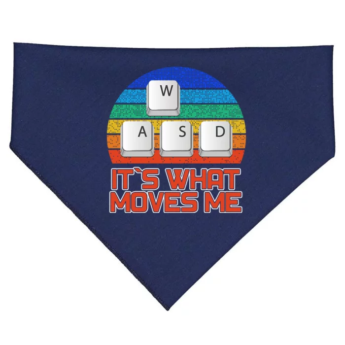 W A S D It's What Moves Me Gamer USA-Made Doggie Bandana