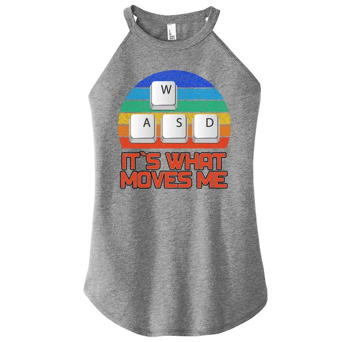 W A S D It's What Moves Me Gamer Women’s Perfect Tri Rocker Tank