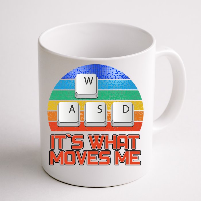 W A S D It's What Moves Me Gamer Front & Back Coffee Mug