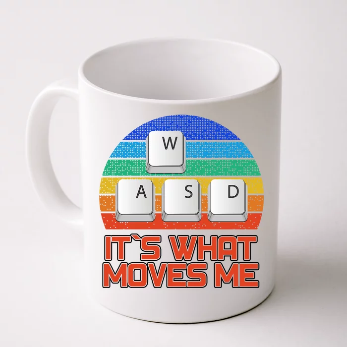 W A S D It's What Moves Me Gamer Front & Back Coffee Mug