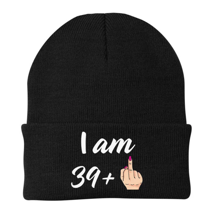 Womens 1981 1982 Birthday Women Her Fun 40 Funny 40th Birthday Knit Cap Winter Beanie