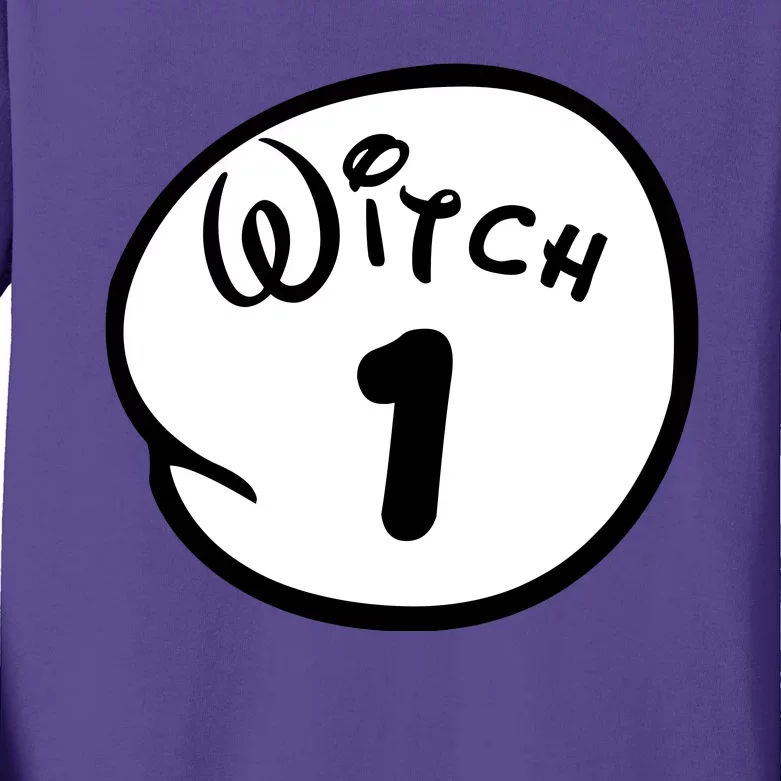 Witch 1 2 3 4 5 Custom Personalize Halloween Kids Long Sleeve Shirt