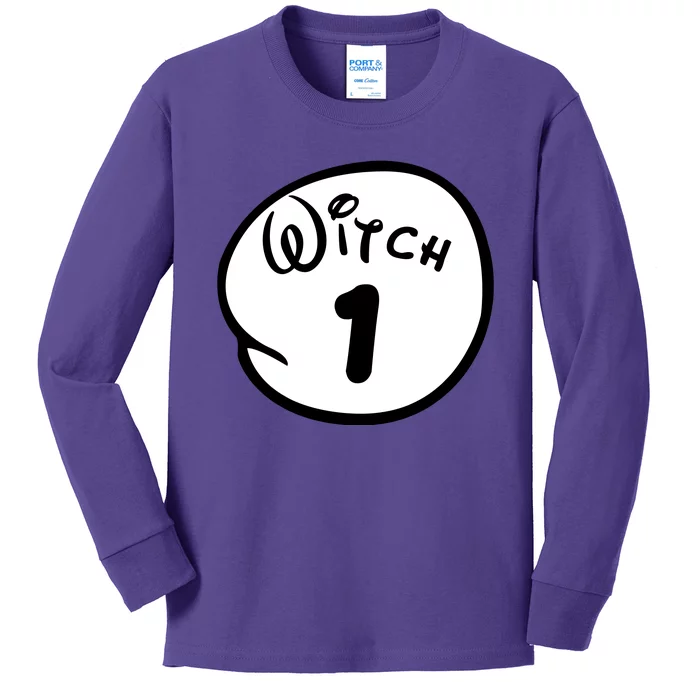 Witch 1 2 3 4 5 Custom Personalize Halloween Kids Long Sleeve Shirt