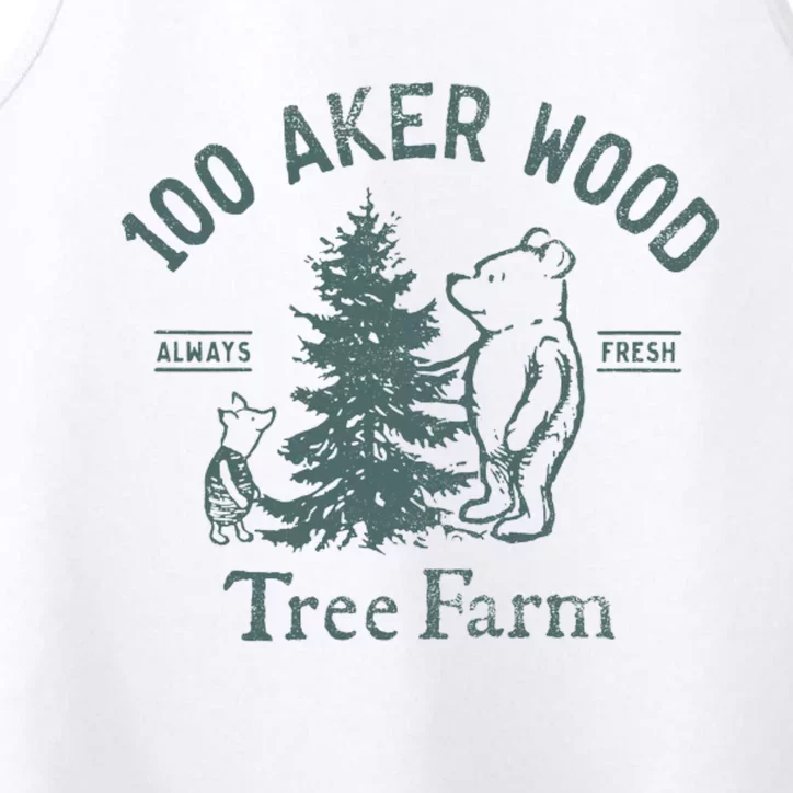 100 AKER TREE FARM Funny Acre Wood Performance Tank