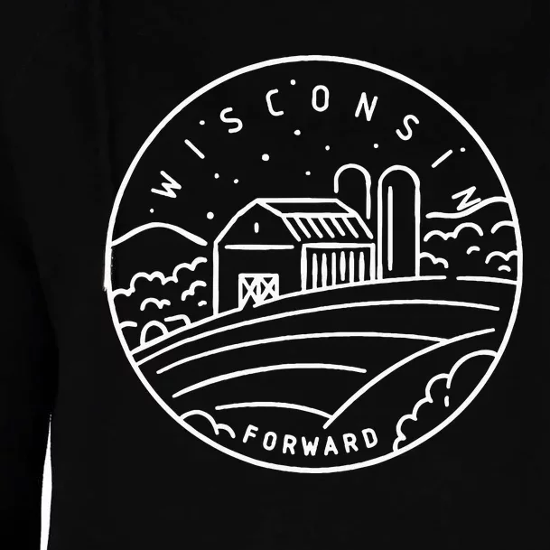 Wisconsin 1848 State Of Wisconsin Womens Funnel Neck Pullover Hood