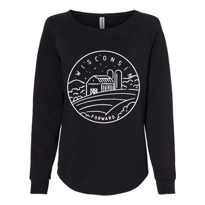 Wisconsin 1848 State Of Wisconsin Womens California Wash Sweatshirt